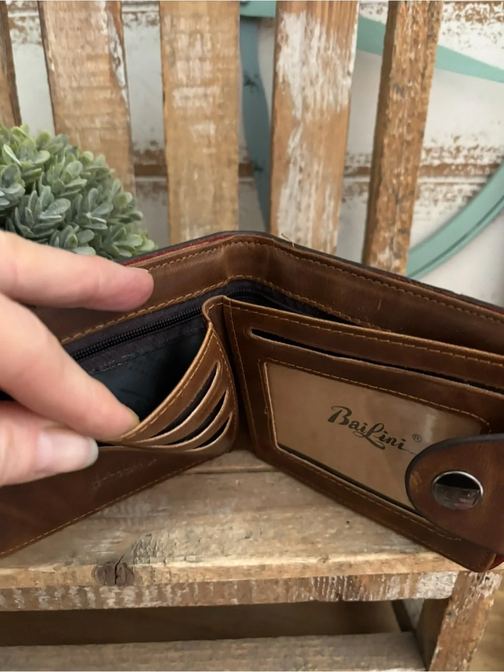 Mens Wallet Retro Clutch Leather 501/Hunter ID Card holder Bifold Billfold NEW
